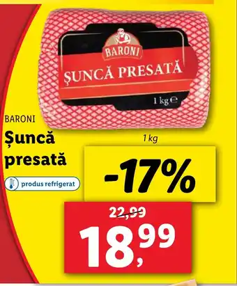 Lidl BARONI Şuncă presată Ofertă