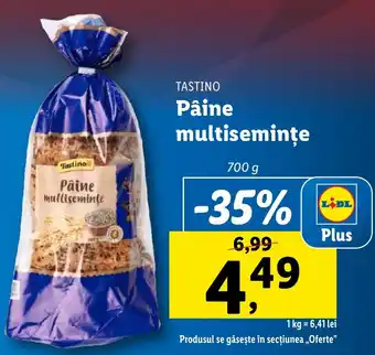 Lidl TASTINO Pâine multiseminţe Ofertă