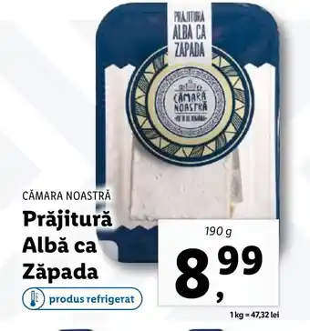 Lidl CĂMARA NOASTRĂ Prăjitură Albă ca Zăpada Ofertă