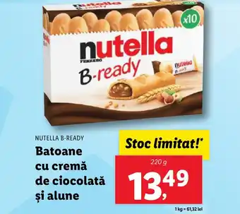 Lidl NUTELLA B-READY Batoane cu cremă de ciocolată şi alune Ofertă