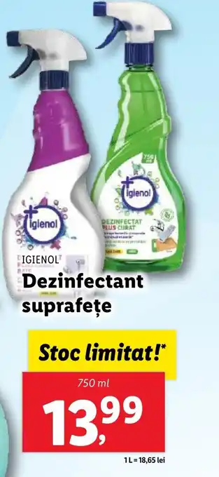 Lidl IGIENOL Dezinfectant suprafețe Ofertă