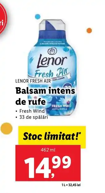 Lidl LENOR FRESH AIR Balsam intens de rufe Ofertă