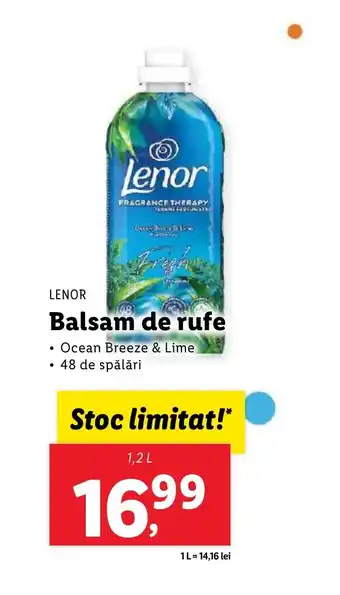 Lidl LENOR Balsam de rufe Ofertă
