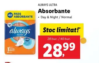 Lidl ALWAYS ULTRA Absorbante Ofertă