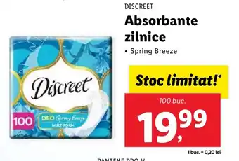 Lidl DISCREET Absorbante zilnice Ofertă