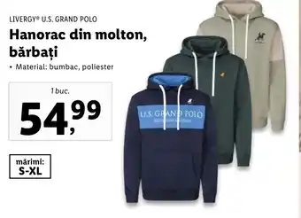 Lidl LIVERGY U.S. GRAND POLO Hanorac din molton, bărbaţi Ofertă