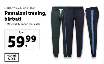 LIVERGY U.S. GRAND POLO Pantaloni trening, bărbaţi