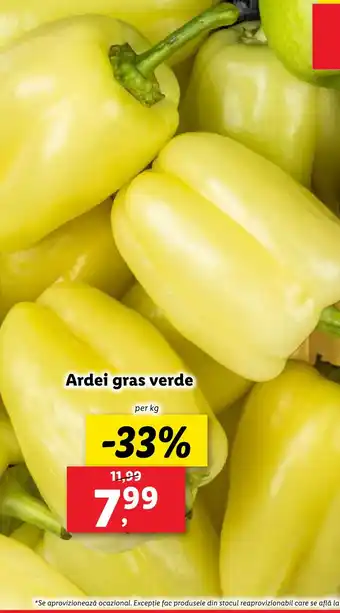 Lidl Ardei gras verde Ofertă
