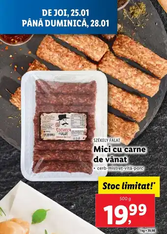 Lidl SZERELY FALAT Mici cu carne de vânat Ofertă