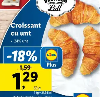 Lidl Croissant cu unt Ofertă