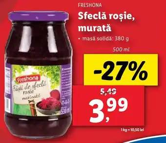 Lidl FRESHONA Sfeclă roşie, murată Ofertă