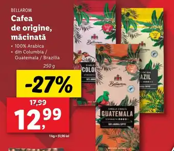 Lidl BELLAROM Cafea de origine, măcinată Ofertă