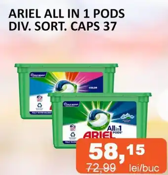 Unicarm ARIEL ALL IN 1 PODS DIV. SORT. CAPS 37 Ofertă