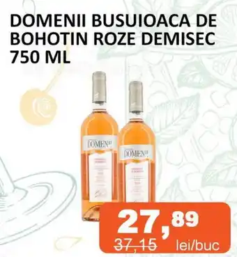 DOMENII BUSUIOACA DE BOHOTIN ROZE DEMISEC 750 ML