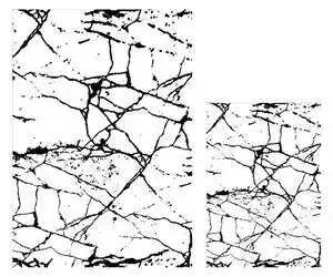 Favi Set 2 covorașe de baie minimalist home world, alb-negru Ofertă
