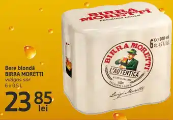 Supeco Bere blondă BIRRA MORETTI Ofertă