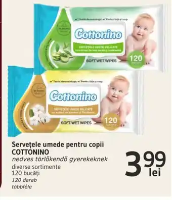 Supeco Serveţele umede pentru copii COTTONINO Ofertă