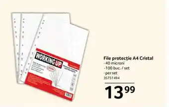 Selgros File protecție A4 Cristal Ofertă