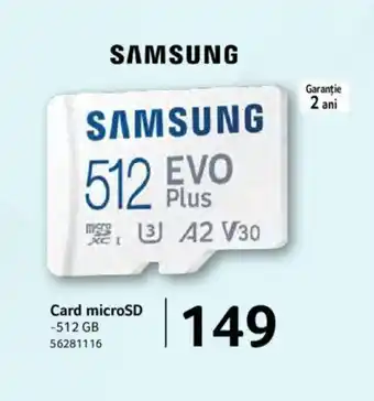Selgros SAMSUNG Card microSD Ofertă