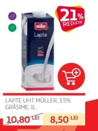 Auchan LAPTE UHT MÜLLER, 3.5% GRĂSIME, IL Ofertă