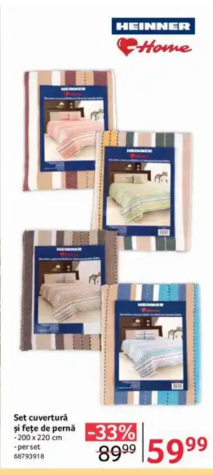 Selgros Set cuvertură și fețe de pernă Ofertă