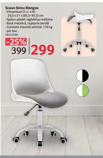 Selgros Scaun birou Mangus Ofertă