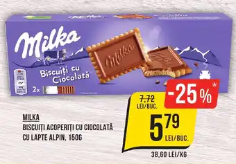 Mega Image MILKA BISCUIȚI ACOPERIȚI CU CIOCOLATĂ CU LAPTE ALPIN, 150G Ofertă