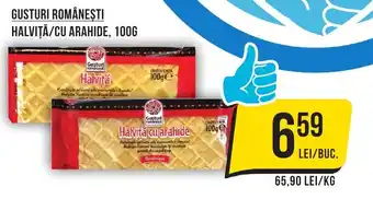 Mega Image GUSTURI ROMÂNEŞTI HALVIȚĂ/CU ARAHIDE, 100G Ofertă