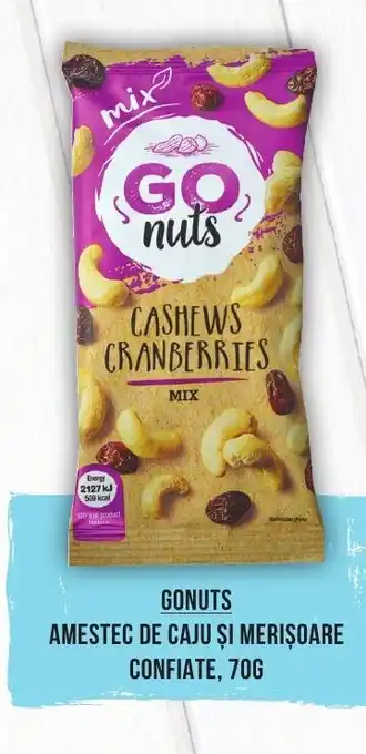 Mega Image GONUTS AMESTEC DE CAJU ȘI MERIŞOARE CONFIATE, 70G Ofertă