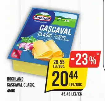 Mega Image HOCHLAND CAŞCAVAL CLASIC, 450G Ofertă