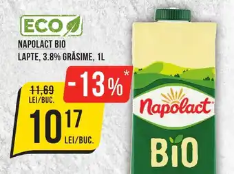 Mega Image NAPOLACT BIO LAPTE, 3.8% GRĂSIME, 1L Ofertă