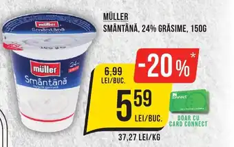 Mega Image MÜLLER SMÂNTÂNĂ, 24% GRĂSIME, 150G Ofertă