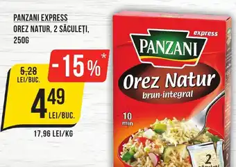 Mega Image PANZANI EXPRESS OREZ NATUR, 2 SĂCULEŢI, 250G Ofertă