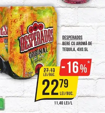 DESPERADOS BERE CU AROMĂ DE TEQUILA, 4X0.5L