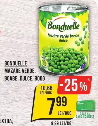 Mega Image BONDUELLE MAZĂRE VERDE, BOABE, DULCE, 800G Ofertă