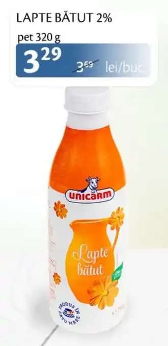 Unicarm LAPTE BĂTUT 2% pet 320 g Ofertă