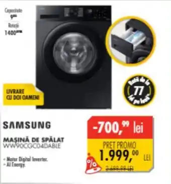 Flanco SAMSUNG MAŞINĂ DE SPĂLAT ww90CGC04DABLE Ofertă