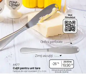 Cuţit pentru unt tare