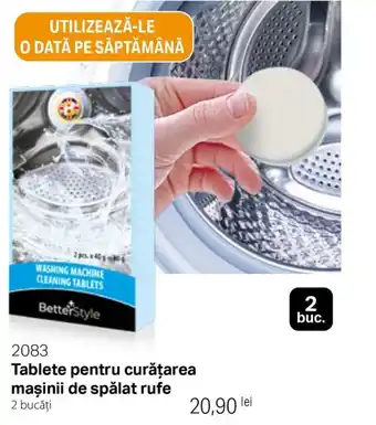Tablete pentru curățarea maşinii de spălat rufe