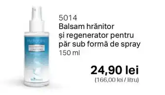 Balsam hrănitor şi regenerator pentru păr sub formă de spray 150 ml
