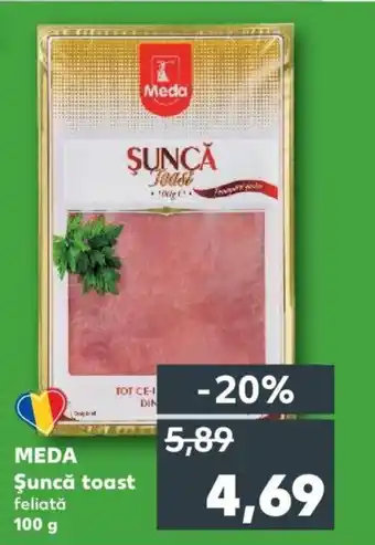 Kaufland MEDA Şuncă toast feliată 100 g Ofertă