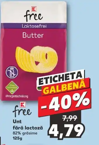 Kaufland Unt fără lactoză 82% grăsime Ofertă