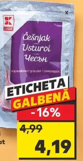 Kaufland Usturoi granulat plic 100 g Ofertă