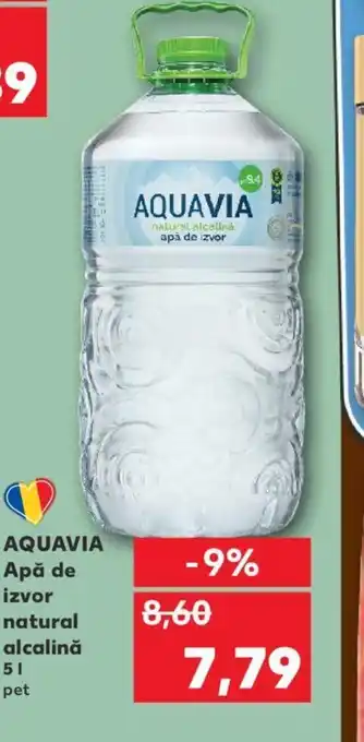 Kaufland AQUAVIA Apă de izvor natural alcalină 5L Ofertă