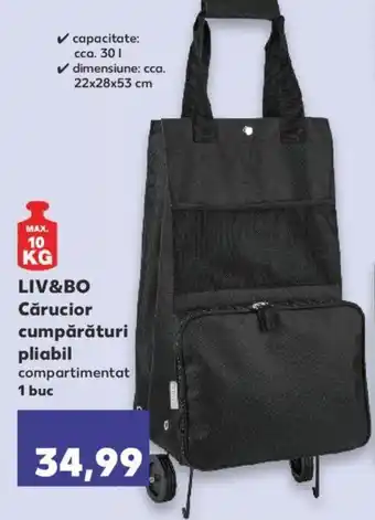 Kaufland LIV&BO Cărucior cumpărături pliabil Ofertă