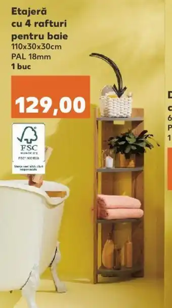 Kaufland Etajeră cu 4 rafturi pentru baie Ofertă