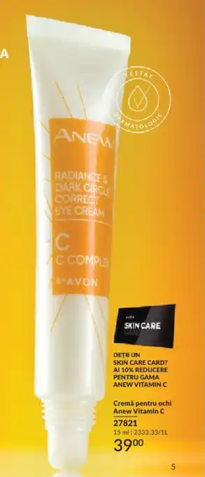 Cremă pentru ochi Anew Vitamin C