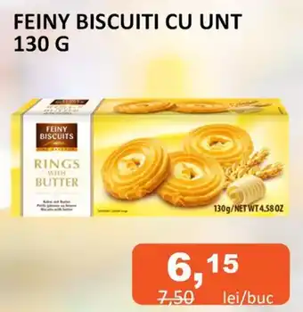 Unicarm FEINY BISCUITI CU UNT 130 G Ofertă