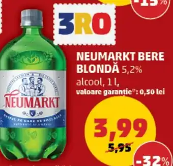 Penny NEUMARKT BERE BLONDĂ 5,2% alcool, 1 L. Ofertă