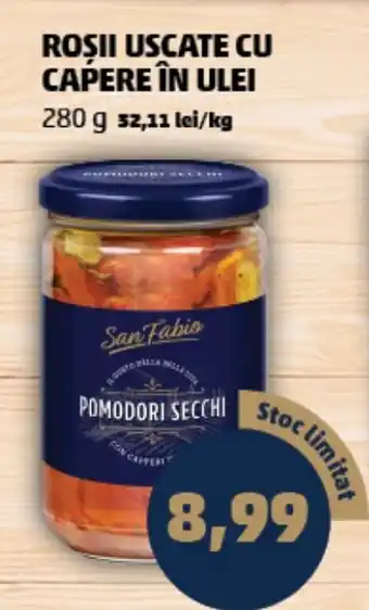 Penny ROȘII USCATE CU CAPERE ÎN ULEI 280 g Ofertă